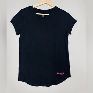 Loved Alaska Girls Black Tee NEW! SZ Large 14/16